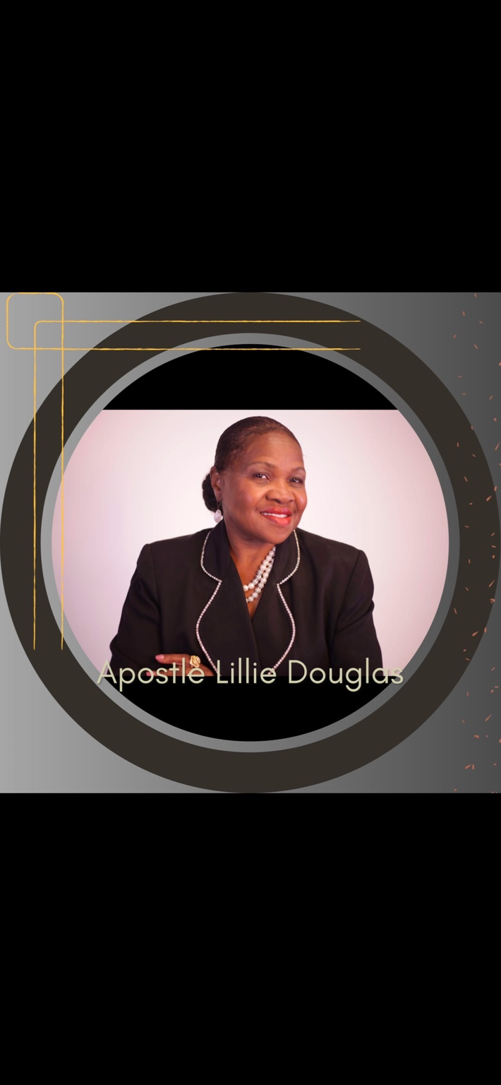 Apostle Lillie Douglas seated