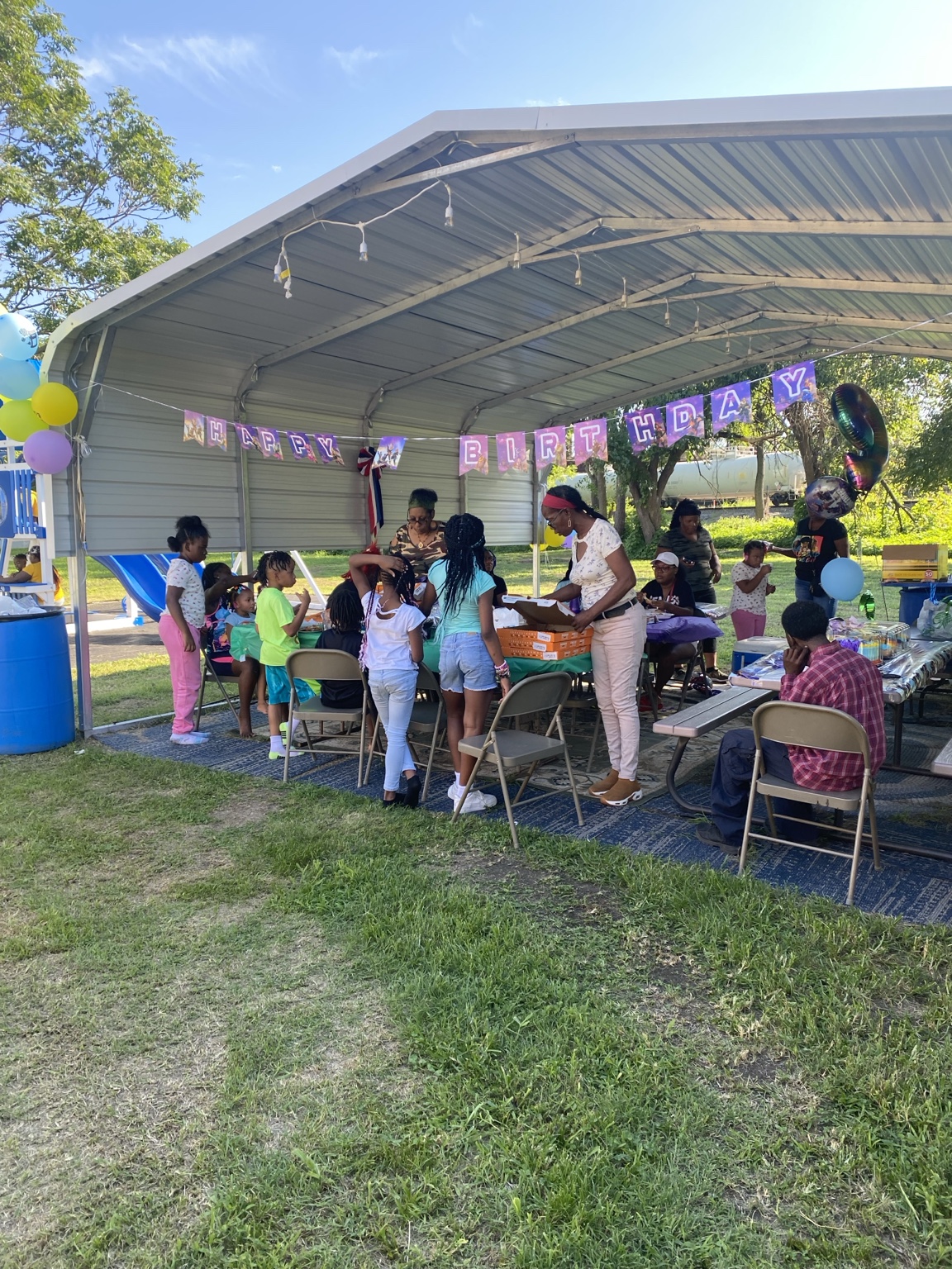 Community gathering at park